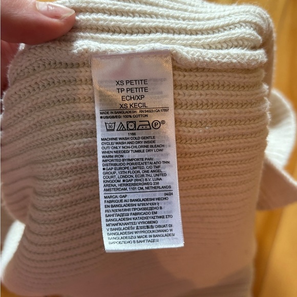 Cozy Cream Ribbed 100% Cotton Mock Neck Sweater - Picture 4 of 8